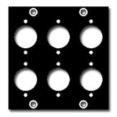 Middle Atlantic XLRM6 UCP Panel with Universal XLR Male Punchouts